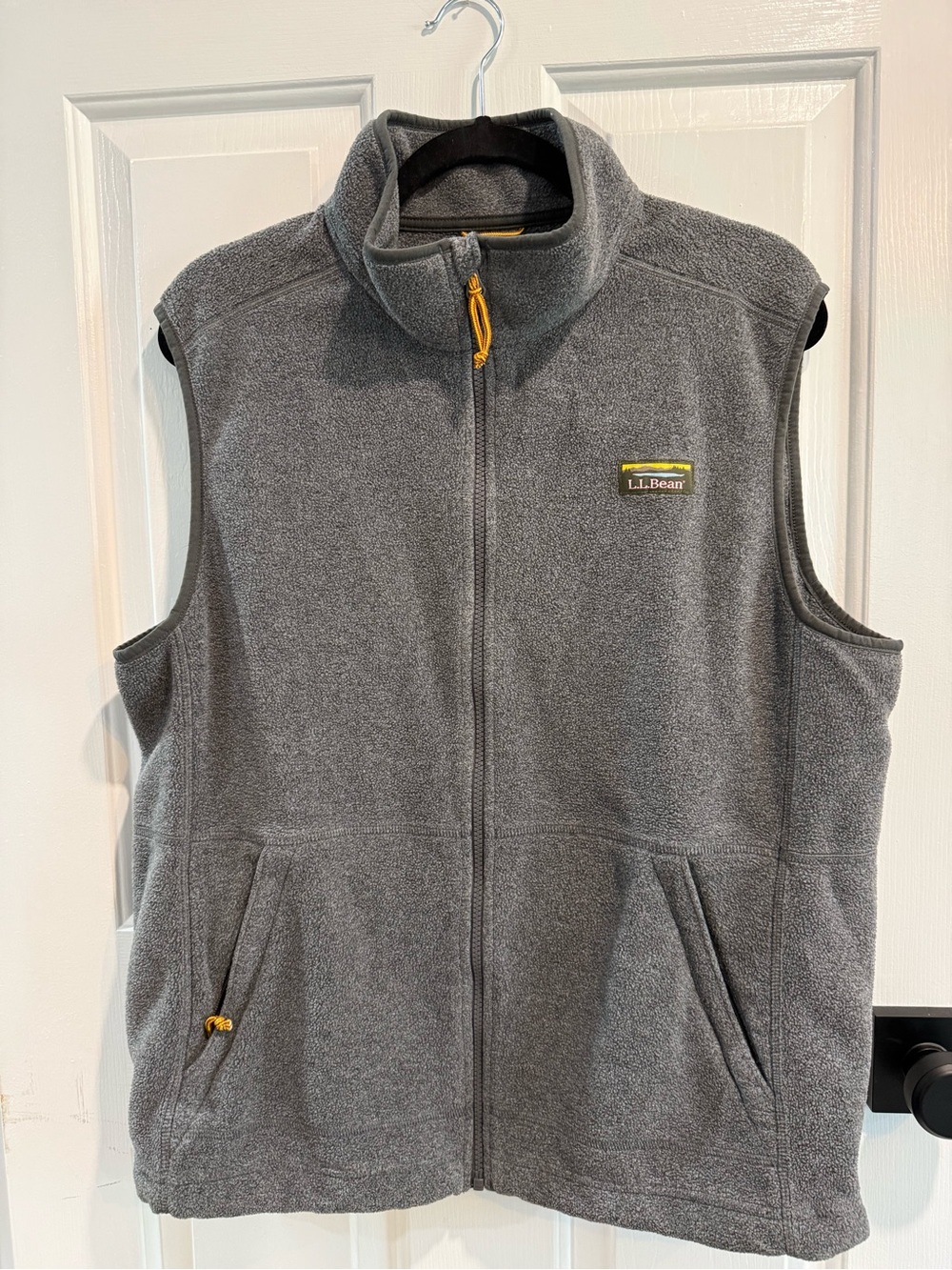L.L.Bean Men’s Gray Fleece Full-Zip Vest